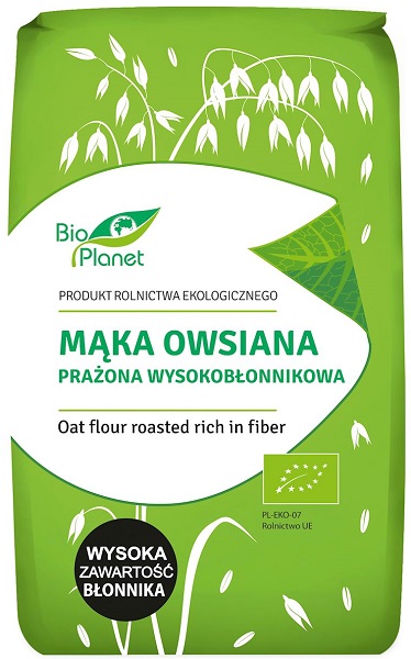 Bio Planet Mąka owsiana prażona wysokobłonnikowa BIO