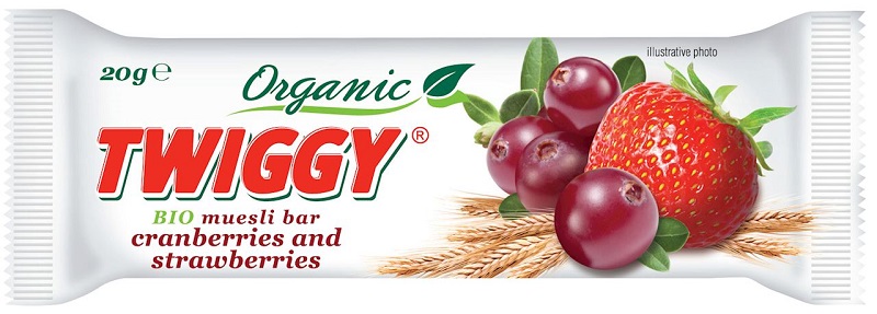 Twiggy Baton musli z żurawiną i truskawkami BIO