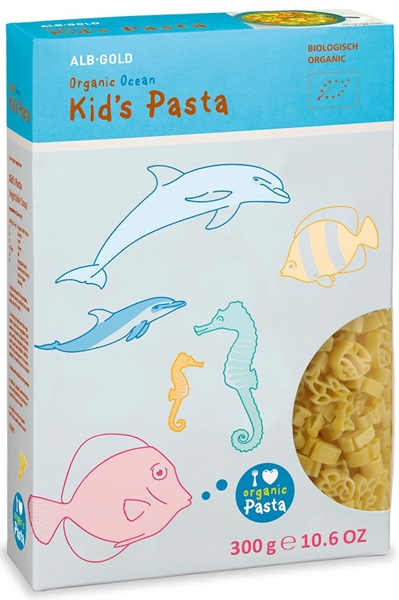 Pasta Alb Gold Ocean para niños BIO