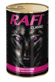 Rafi Classic Complete feed for adult dogs of all breeds with turkey and carrot