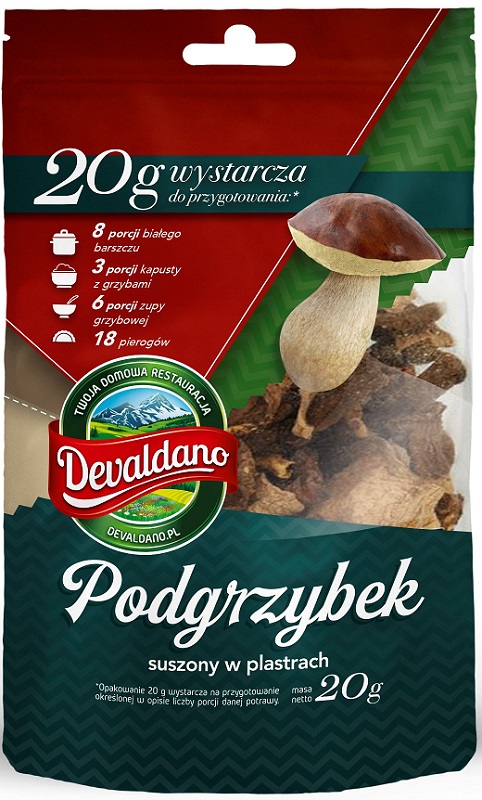 Devaldano Podgrzybek suszony w plastrach