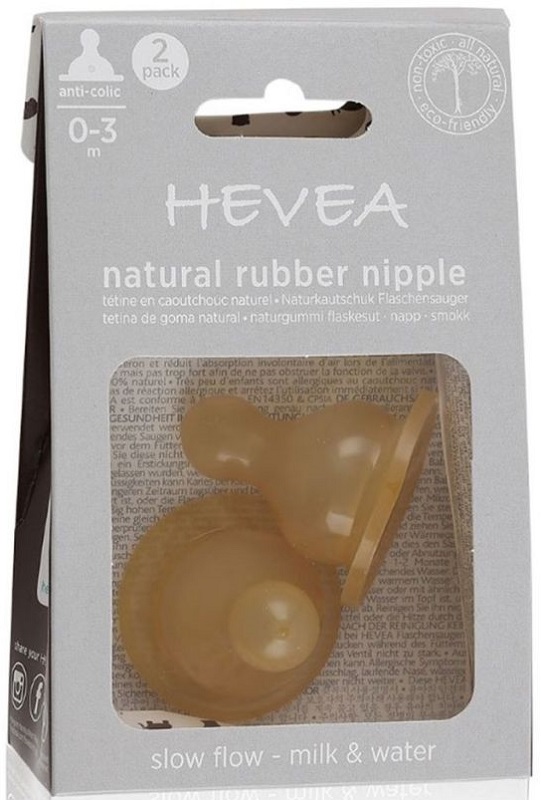 Hevea Pacifiers for a slow bottle