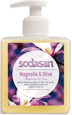 Sodasan Vegetable liquid soap magnolia and bergamot