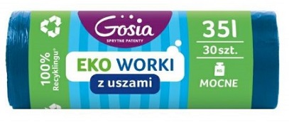 Gosia Worki na śmieci mocne  z uszami 35l