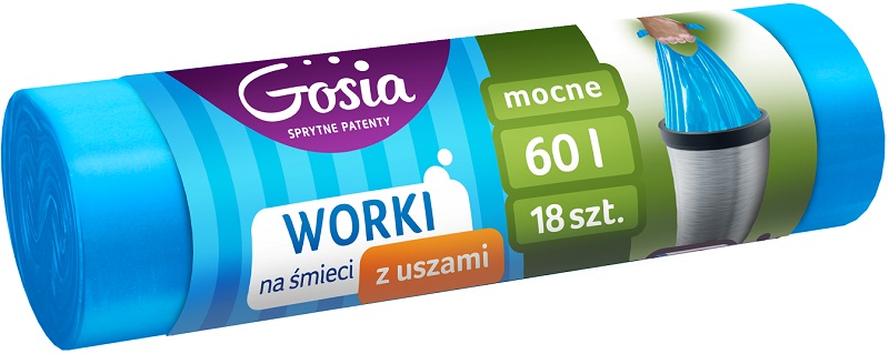 Gosia Worki na śmieci mocne z uszami 60l