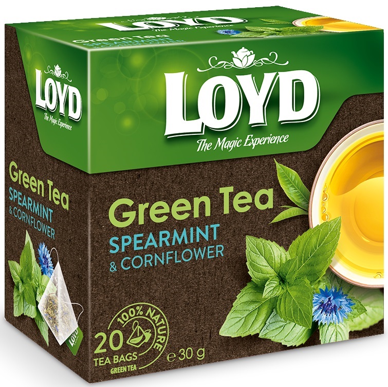 Loyd Herbata zielona z miętą  i bławatkiem