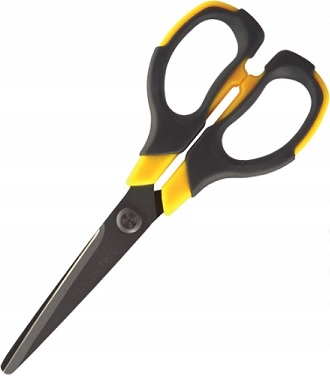 Tetis Office scissors 6 3/4 "17 cm GN290-YB yellow NON-STICK