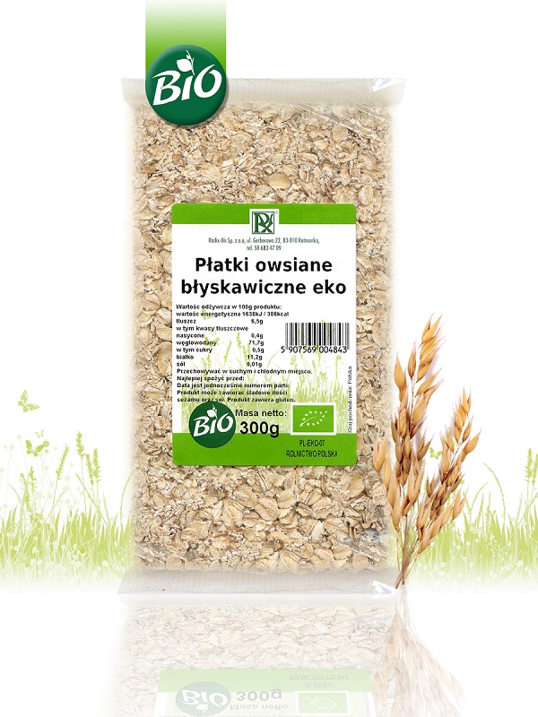 Escamas de avena instantáneas Radix-Bis