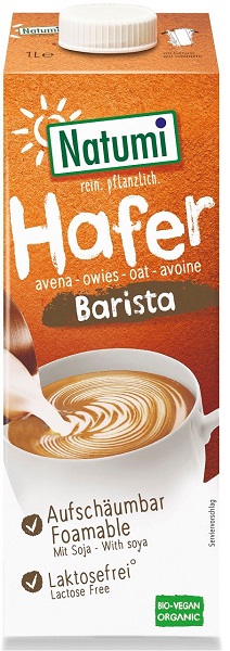 Natumi Barista oat-soy drink without added BIO sugars