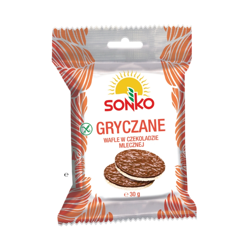 Sonko wafle gryczane w czekoladzie mlecznej