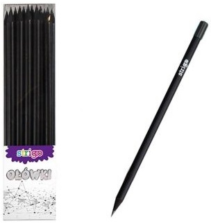 Strigo HB Bleistift aus schwarzem Holz mit DB01-Kristall