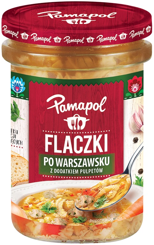 Памаполь Flaczki в Варшаве с добавлением фрикадельки