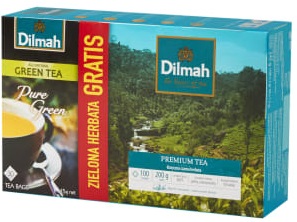 Чай Dilmah черный 100 пакетиков + зеленый чай 30 пакетиков