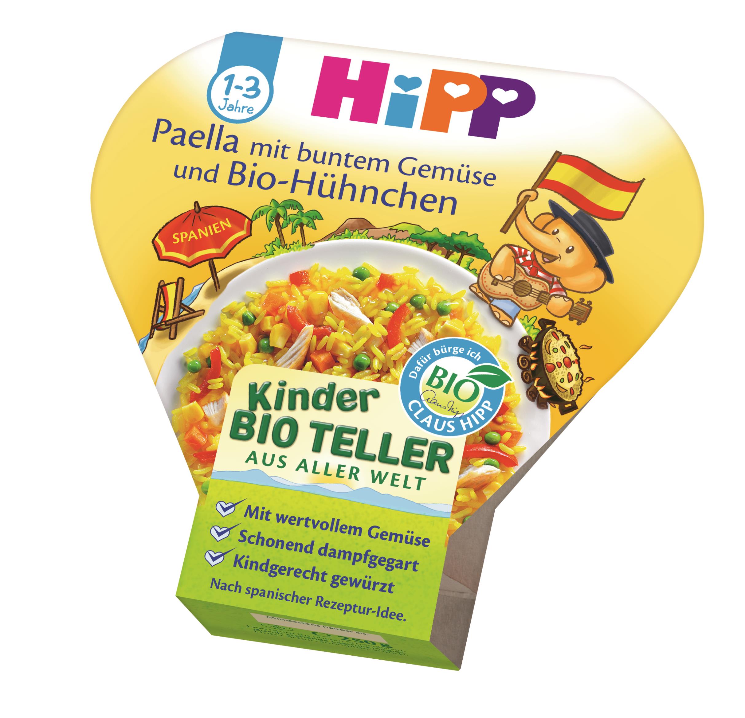 HiPP-Paella mit buntem Gemüse und BIO-Hühnchen