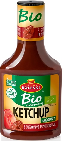 Roleski Ketchup ekologiczny BIO z suszonymi pomidorami łagodny