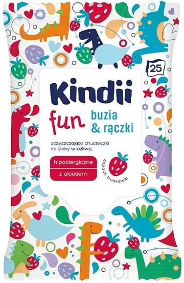 Kindii Fun Buzia & Rączki  Chusteczki oczyszczające dla dzieci