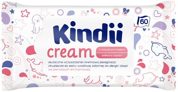 Kindii Cream Chusteczki nawilżane  dla dzieci i niemowląt