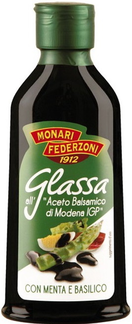 Monari Federzoni Crema de vinagre balsámico con menta y albahaca.