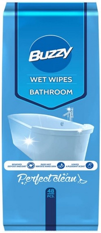 Buzzy Wet wipes for cleaning the bathroom