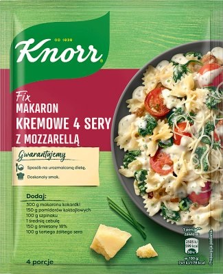 Knorr Fix cream pasta 4 cheeses with mozzarella
