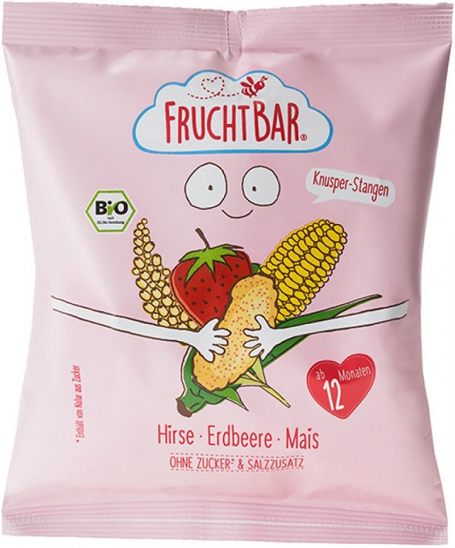 Fruchtbar Chrupki jaglano-kukurydziane truskawkowe BIO