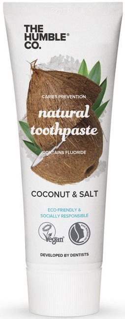 Humble Brush Coconut with sea salt toothpaste with fluoride