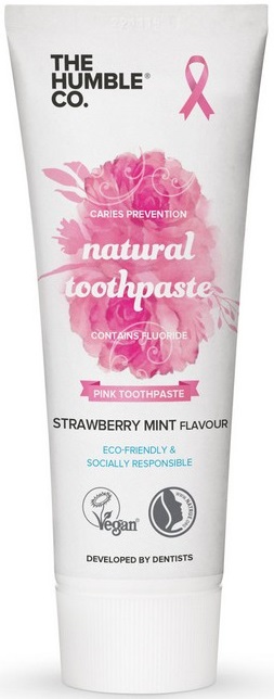 Humble Brush strawberry-mint toothpaste with fluoride