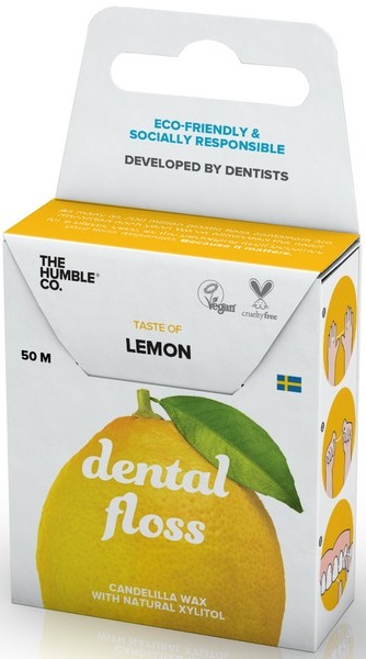 Humble Brush Dental Floss Nić  dentystyczna 50m o smaku limonki i cytryny