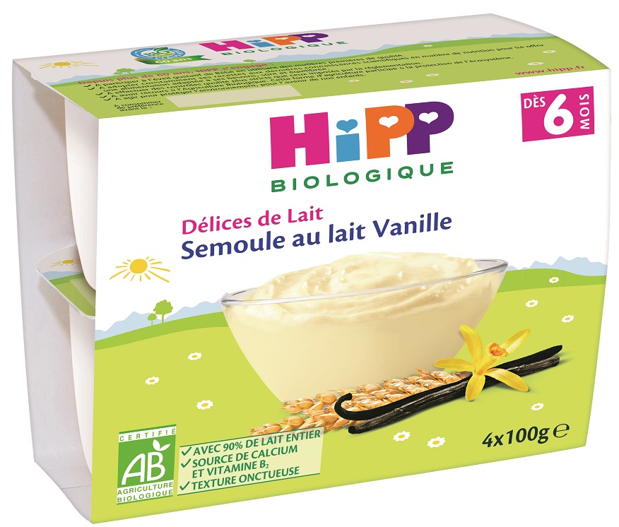 HiPP BIO Kaszka mleczna waniliowa dla niemowląt po 6. miesiącu i małych dzieci 400 g (4 x 100 g) 