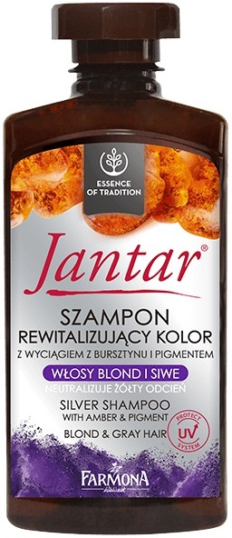 Jantar Shampoo оживляет цвет блондинки и седых волос
