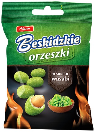 Aksam Beskidzkie Cacahuetes en masa de sabor wasabi