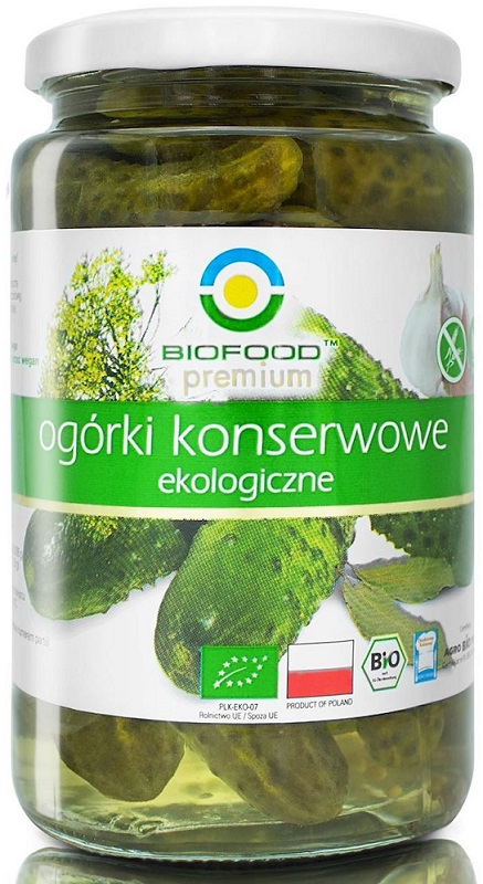 Bio Food Ogórki konserwowe  bezglutenowe BIO