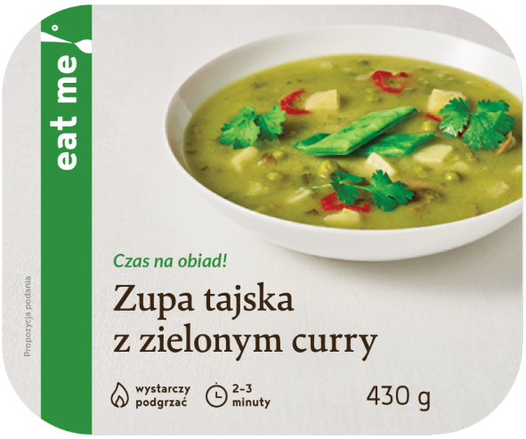 Cómeme sopa tailandesa con curry verde
