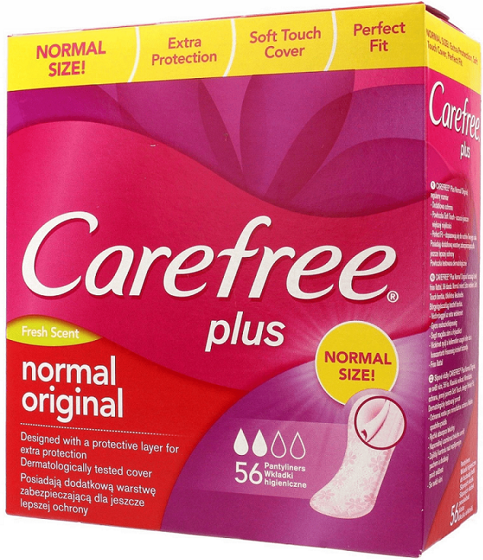 Carefree Plus Normal Wkładki  higieniczne Original Fresh Scent