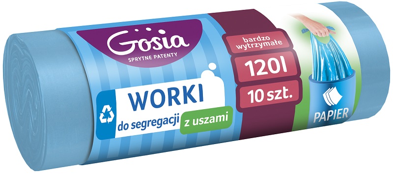 Gosia Garbage bags with ears 100 L. Paper