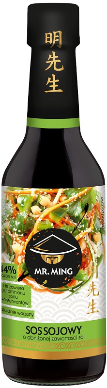 Mr. Ming soy sauce with reduced gluten salt