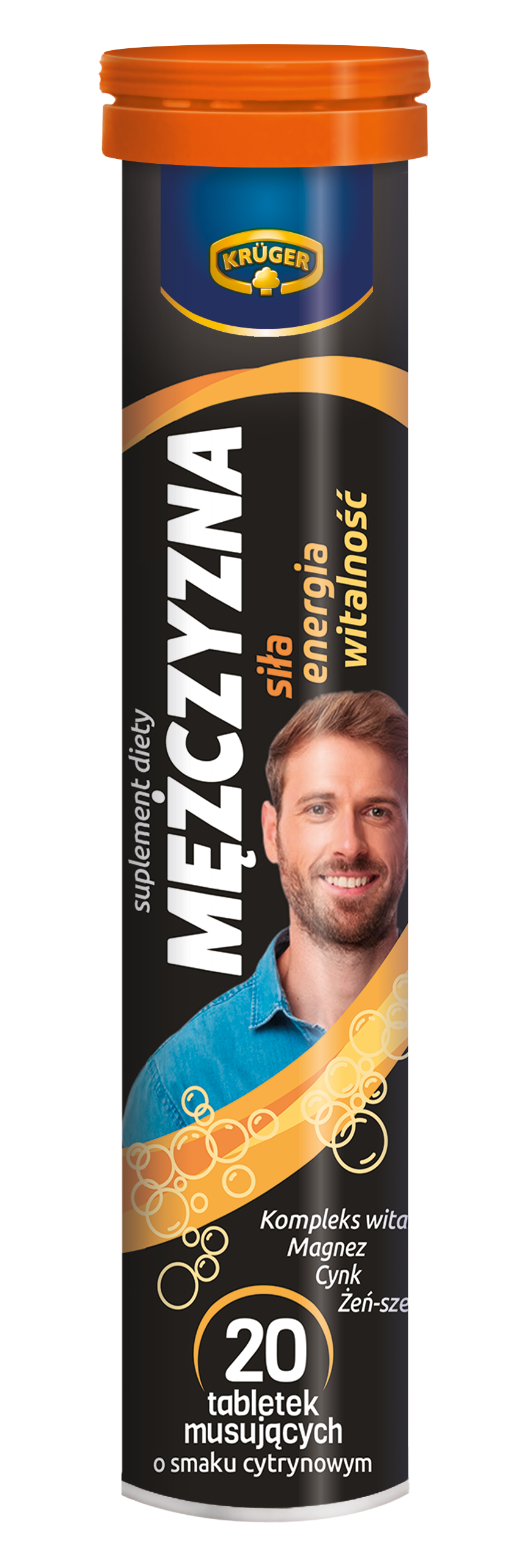 Krüger Mężczyzna Tabletki musujące o smaku cytrynowym