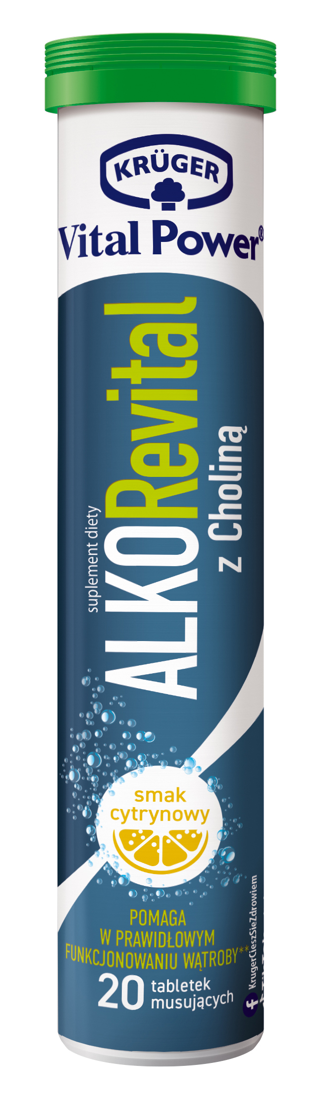 Krüger Power Alko Revital with Choline, lemon flavour 