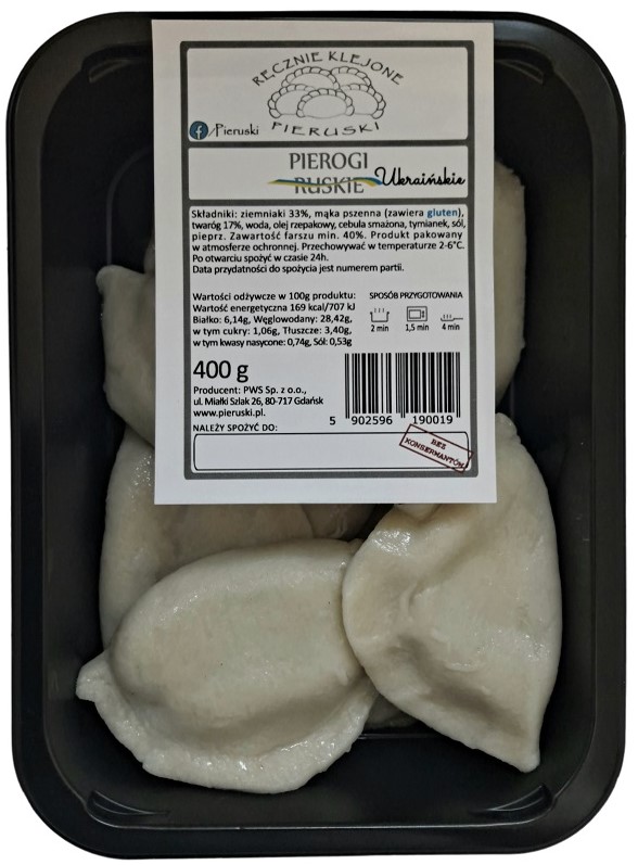 Pieruski Pierogi Ukraińskie (dawniej ruskie) ręcznie klejone