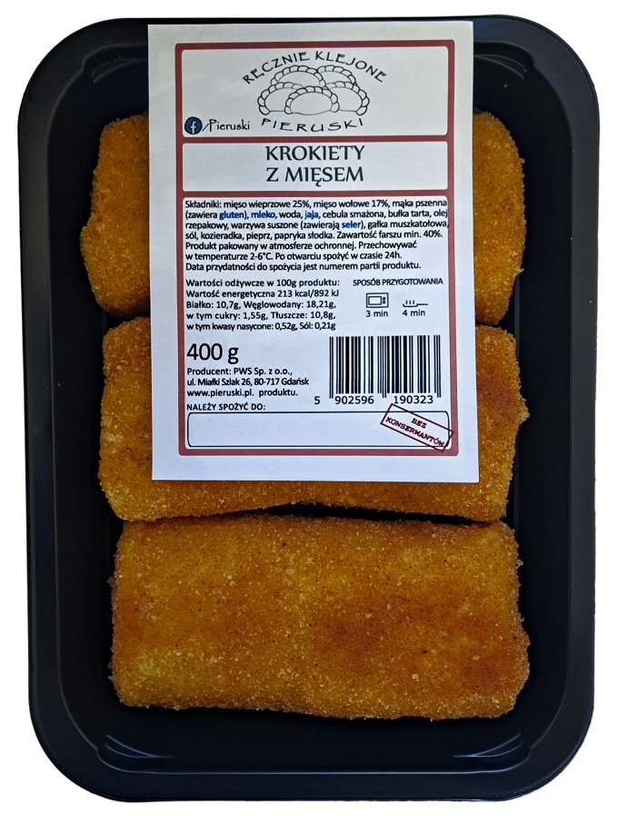 Croquetas de carne Pieruski, pegadas a mano