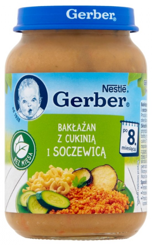 Gerber Bakłażan z cukinią i soczewicą