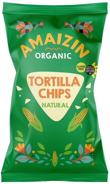 Amaizin Salted corn tortilla chips, gluten-free, BIO 