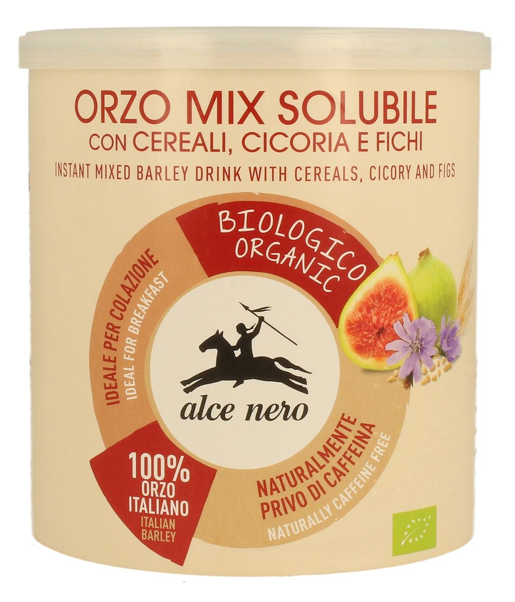 Alce Nero Instant grain coffee with chicory and figs BIO