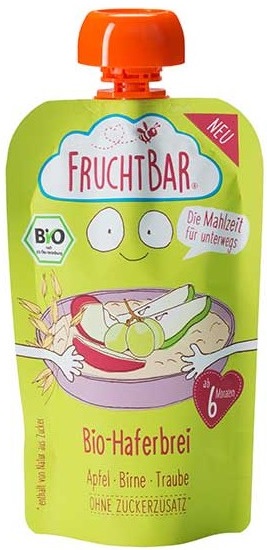 Fruchtbar Haferflocken mit Apfel, Birne und Traube BIO