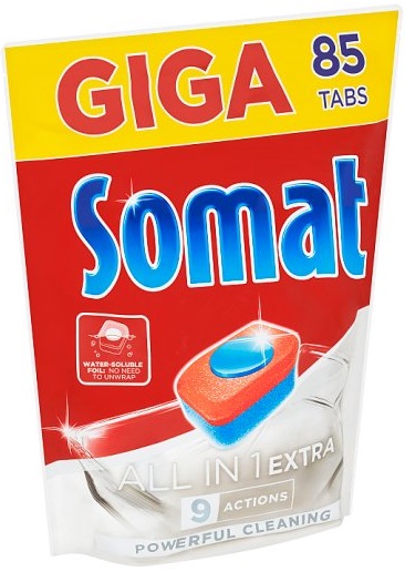 Somat Gold Tablets Todo en 1 Tabletas adicionales para lavar los platos en el lavavajillas