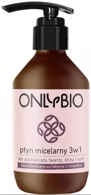 Solo agua micelar Bio 3 en 1 para desmaquillar rostro, ojos y labios