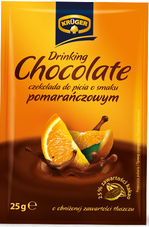 Kruger Drinking chocolate with reduced fat, orange flavor