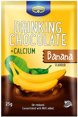 Krüger Drinking Chocolate Banana flavored drinking chocolate + Calcium