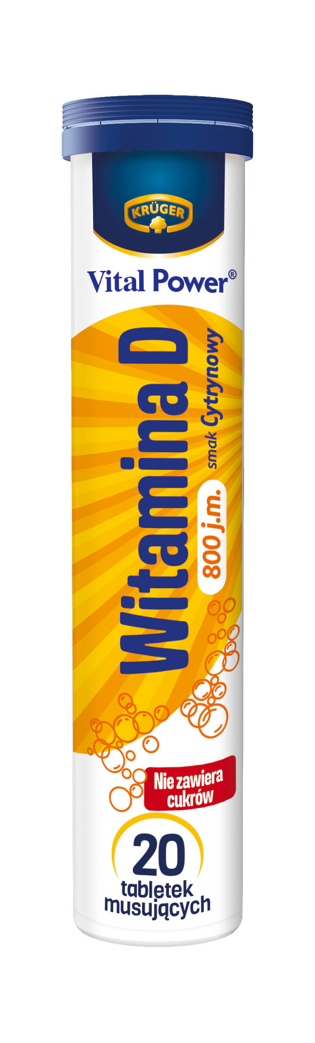 Kruger Vitamin D 800 IU lemon flavor Dietary supplement