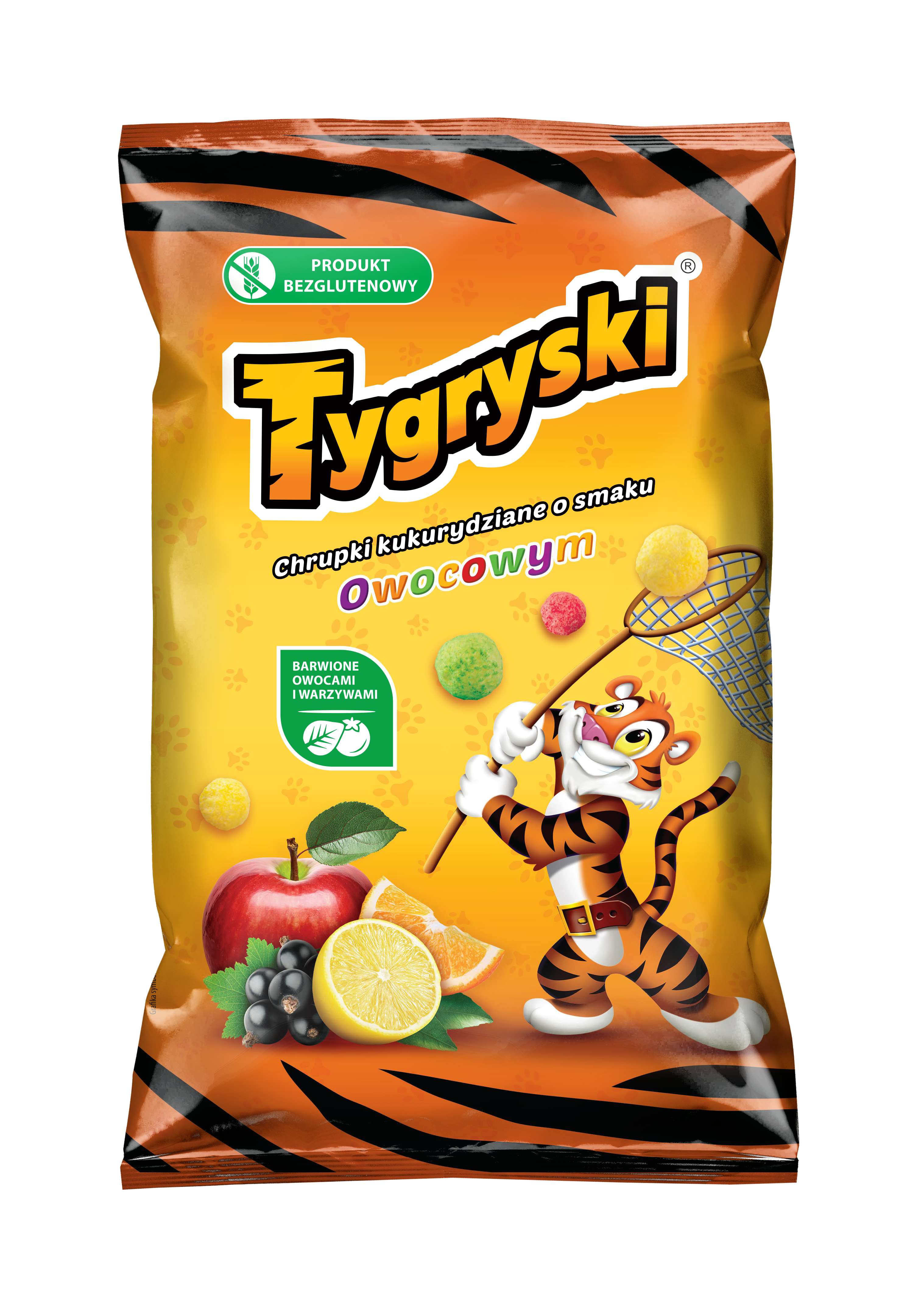 Tygryski chrupki o smaku owocowym